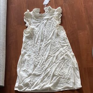 Elegant White linen Dress S. New.